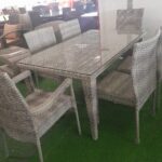 Grey Rattan Dining Set
