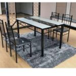 4-Seater Glass Dining Table Set