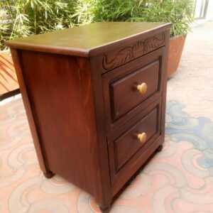 Mahogany Two-Drawer Nightstand