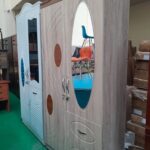 Wood Three-Door Wardrobe